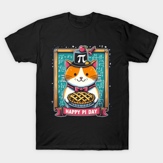 Pi day cat funny Kids, Men and Women and Teachers Math T-Shirt by click2print